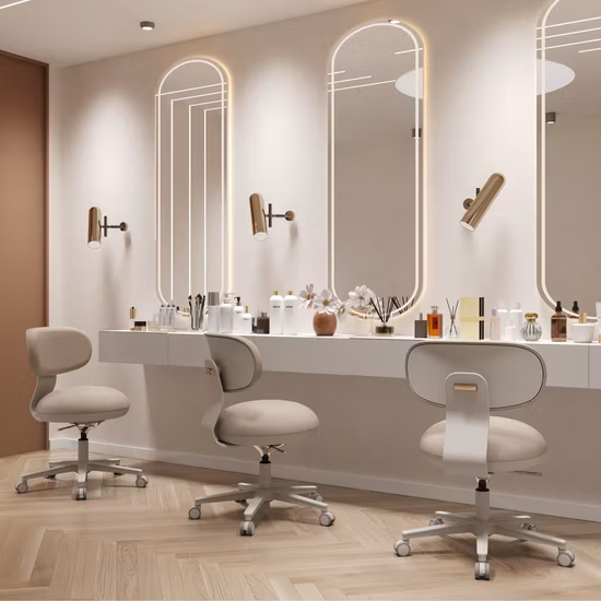 Banqueta rolante hidráulica ajustável para salão de beleza para massagem SPA