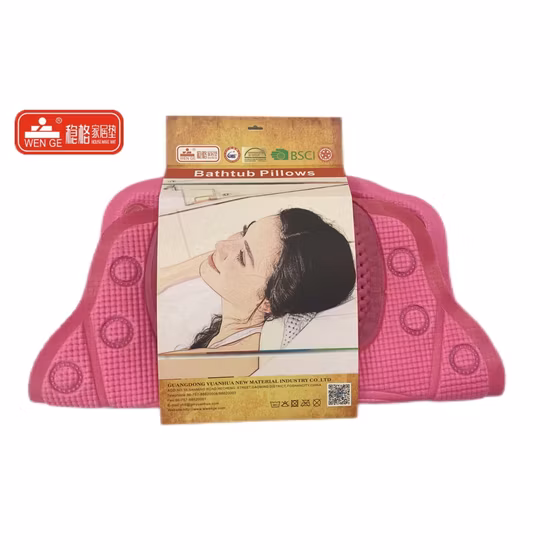 Atacado Banheira Ecológica SPA Banheira Conjunto de Almofadas Encosto de Cabeça Almofadas de Banho com Ventosas